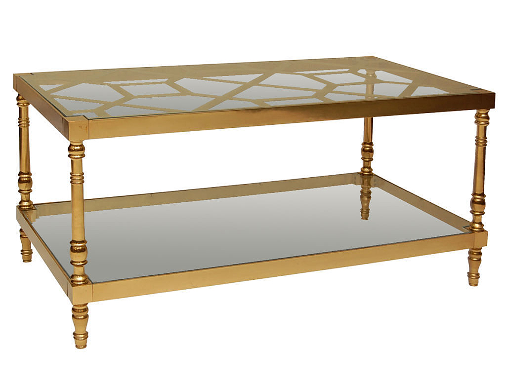 Brass Fretwork Cocktail Table