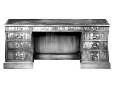 Chippendale Kneehole Credenza