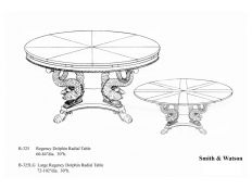 Regency Dolphin Radial Table