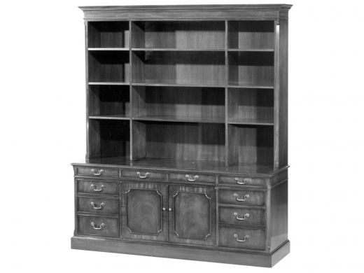 Chippendale Mahogany Credenza Bookcase