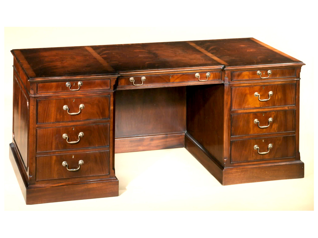 Chippendale Mahogany Executive Desk