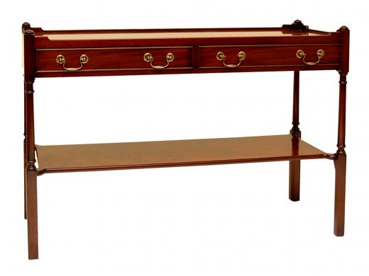 Mahogany Two Tier Console