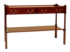 Mahogany Two Tier Console