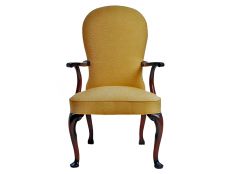 Queen Anne Upholstered Armchair