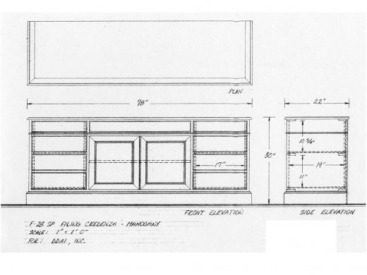 Sheraton Mahogany Filing Credenza