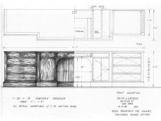 Sheraton Mahogany Kneehole Credenza