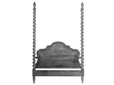 Twisted Post Headboard With Leaf Detail